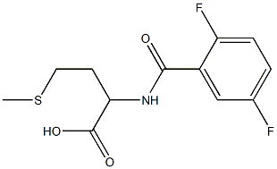 2-[(2,5-difluorobenzoyl)amino]-4-(methylthio)butanoic acid Struktur