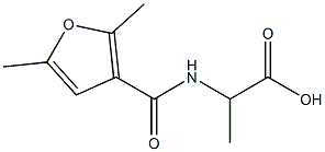 2-[(2,5-dimethyl-3-furoyl)amino]propanoic acid Struktur