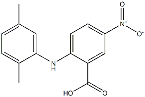 2-[(2,5-dimethylphenyl)amino]-5-nitrobenzoic acid Struktur