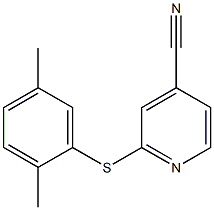 2-[(2,5-dimethylphenyl)sulfanyl]pyridine-4-carbonitrile Struktur