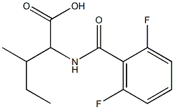 2-[(2,6-difluorophenyl)formamido]-3-methylpentanoic acid Struktur