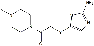 2-[(2-amino-1,3-thiazol-5-yl)sulfanyl]-1-(4-methylpiperazin-1-yl)ethan-1-one Struktur