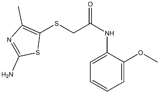 2-[(2-amino-4-methyl-1,3-thiazol-5-yl)sulfanyl]-N-(2-methoxyphenyl)acetamide Struktur