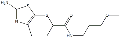 2-[(2-amino-4-methyl-1,3-thiazol-5-yl)sulfanyl]-N-(3-methoxypropyl)propanamide Struktur