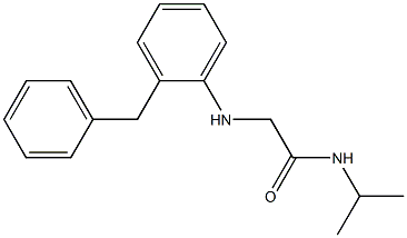 2-[(2-benzylphenyl)amino]-N-(propan-2-yl)acetamide Struktur