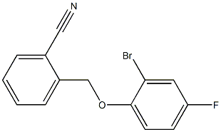 2-[(2-bromo-4-fluorophenoxy)methyl]benzonitrile Struktur