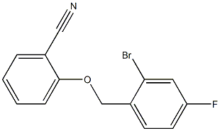 2-[(2-bromo-4-fluorophenyl)methoxy]benzonitrile Struktur