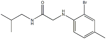 2-[(2-bromo-4-methylphenyl)amino]-N-(2-methylpropyl)acetamide Struktur