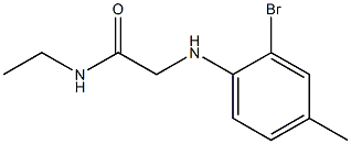 2-[(2-bromo-4-methylphenyl)amino]-N-ethylacetamide Struktur