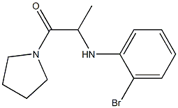 2-[(2-bromophenyl)amino]-1-(pyrrolidin-1-yl)propan-1-one Struktur