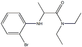 2-[(2-bromophenyl)amino]-N,N-diethylpropanamide Struktur