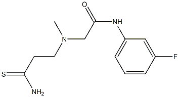 2-[(2-carbamothioylethyl)(methyl)amino]-N-(3-fluorophenyl)acetamide Struktur