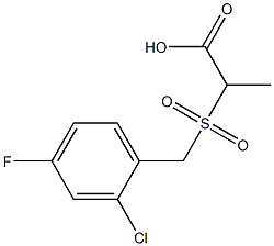 2-[(2-chloro-4-fluorobenzyl)sulfonyl]propanoic acid Struktur