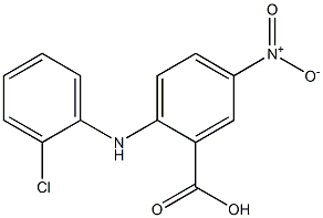 2-[(2-chlorophenyl)amino]-5-nitrobenzoic acid Struktur