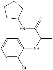 2-[(2-chlorophenyl)amino]-N-cyclopentylpropanamide Struktur