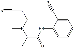 2-[(2-cyanoethyl)(methyl)amino]-N-(2-cyanophenyl)propanamide Struktur