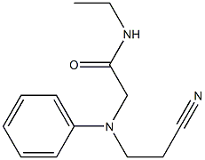 2-[(2-cyanoethyl)(phenyl)amino]-N-ethylacetamide Struktur