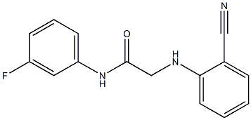 2-[(2-cyanophenyl)amino]-N-(3-fluorophenyl)acetamide Struktur