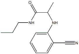 2-[(2-cyanophenyl)amino]-N-propylpropanamide Struktur