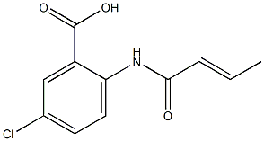 2-[(2E)-but-2-enoylamino]-5-chlorobenzoic acid Struktur