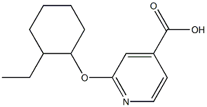 2-[(2-ethylcyclohexyl)oxy]pyridine-4-carboxylic acid Struktur