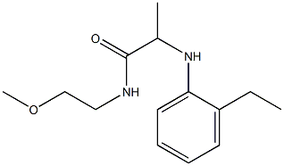 2-[(2-ethylphenyl)amino]-N-(2-methoxyethyl)propanamide Struktur