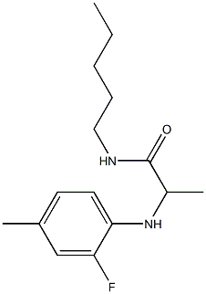 2-[(2-fluoro-4-methylphenyl)amino]-N-pentylpropanamide Struktur