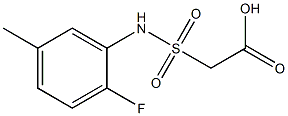 2-[(2-fluoro-5-methylphenyl)sulfamoyl]acetic acid Struktur