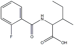 2-[(2-fluorobenzoyl)amino]-3-methylpentanoic acid Struktur