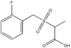 2-[(2-fluorobenzyl)sulfonyl]propanoic acid Struktur