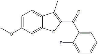 2-[(2-fluorophenyl)carbonyl]-6-methoxy-3-methyl-1-benzofuran Struktur