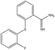 2-[(2-fluorophenyl)sulfanyl]benzene-1-carboximidamide Struktur