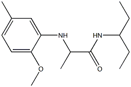 2-[(2-methoxy-5-methylphenyl)amino]-N-(pentan-3-yl)propanamide Struktur