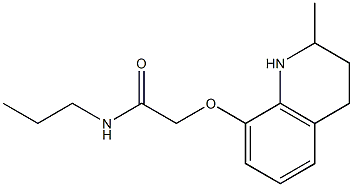 2-[(2-methyl-1,2,3,4-tetrahydroquinolin-8-yl)oxy]-N-propylacetamide Struktur