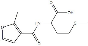 2-[(2-methyl-3-furoyl)amino]-4-(methylthio)butanoic acid Struktur