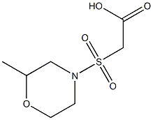 2-[(2-methylmorpholine-4-)sulfonyl]acetic acid Struktur