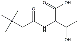 2-[(3,3-dimethylbutanoyl)amino]-3-hydroxybutanoic acid Struktur