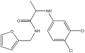 2-[(3,4-dichlorophenyl)amino]-N-(furan-2-ylmethyl)propanamide Struktur