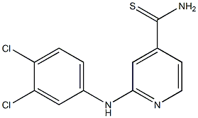 2-[(3,4-dichlorophenyl)amino]pyridine-4-carbothioamide Struktur