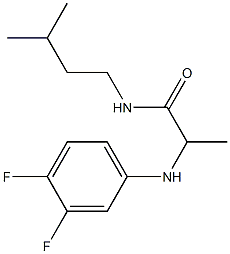 2-[(3,4-difluorophenyl)amino]-N-(3-methylbutyl)propanamide Struktur