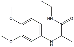 2-[(3,4-dimethoxyphenyl)amino]-N-ethylpropanamide Struktur