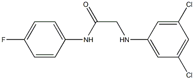 2-[(3,5-dichlorophenyl)amino]-N-(4-fluorophenyl)acetamide Struktur