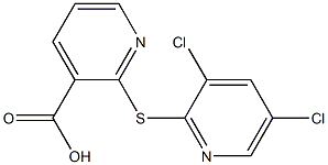 2-[(3,5-dichloropyridin-2-yl)sulfanyl]pyridine-3-carboxylic acid Struktur