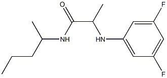 2-[(3,5-difluorophenyl)amino]-N-(pentan-2-yl)propanamide Struktur