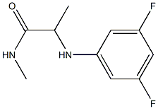 2-[(3,5-difluorophenyl)amino]-N-methylpropanamide Struktur