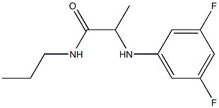 2-[(3,5-difluorophenyl)amino]-N-propylpropanamide Struktur