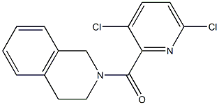 2-[(3,6-dichloropyridin-2-yl)carbonyl]-1,2,3,4-tetrahydroisoquinoline Struktur