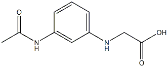 2-[(3-acetamidophenyl)amino]acetic acid Struktur