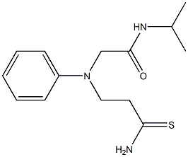 2-[(3-amino-3-thioxopropyl)(phenyl)amino]-N-isopropylacetamide Struktur