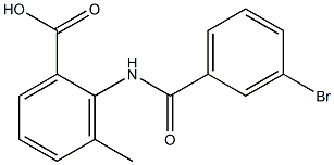 2-[(3-bromobenzoyl)amino]-3-methylbenzoic acid Struktur